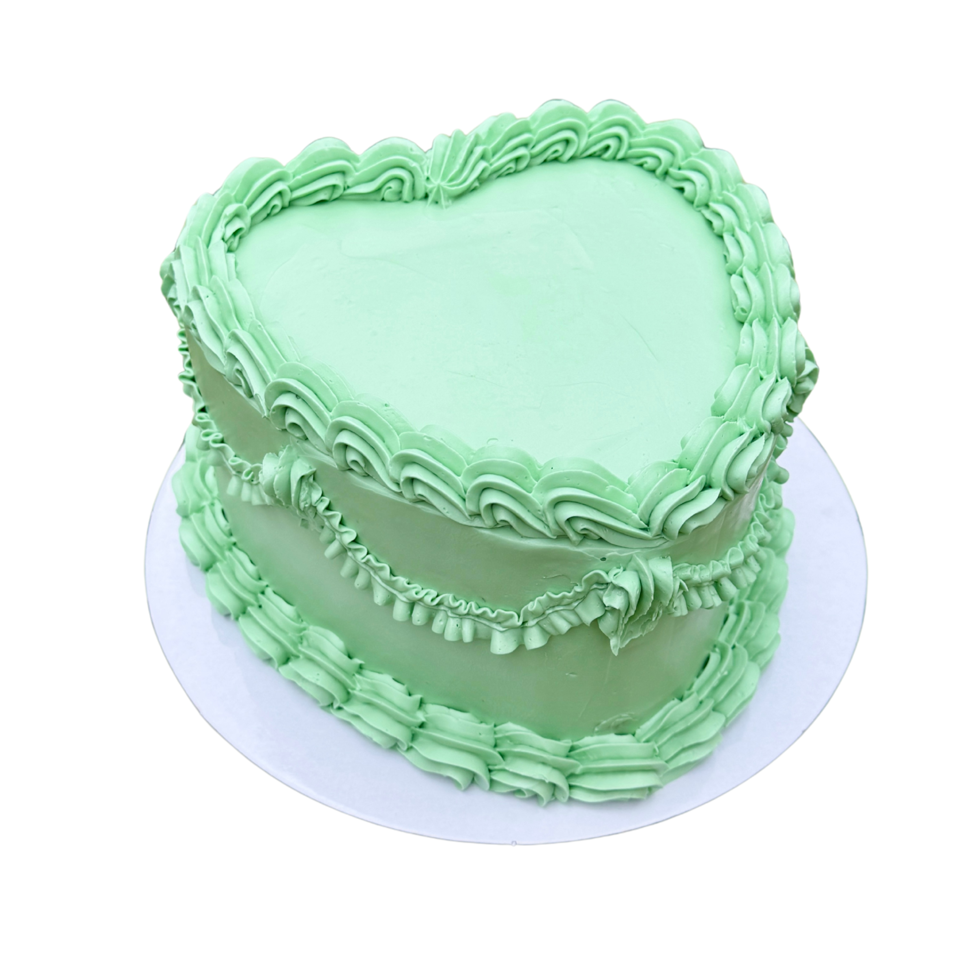 Vintage heart shaped celebration cake
