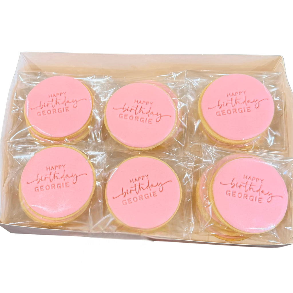 birthday sugar cookies decorated with icing