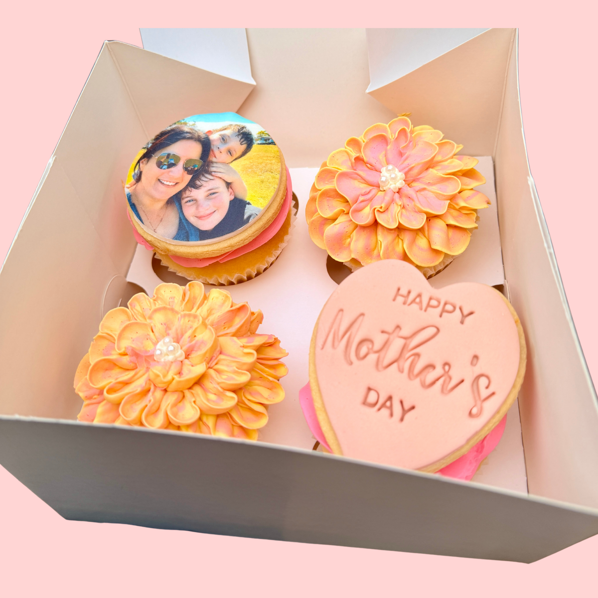 Mother's Day Custom Photo Cupcake Box
