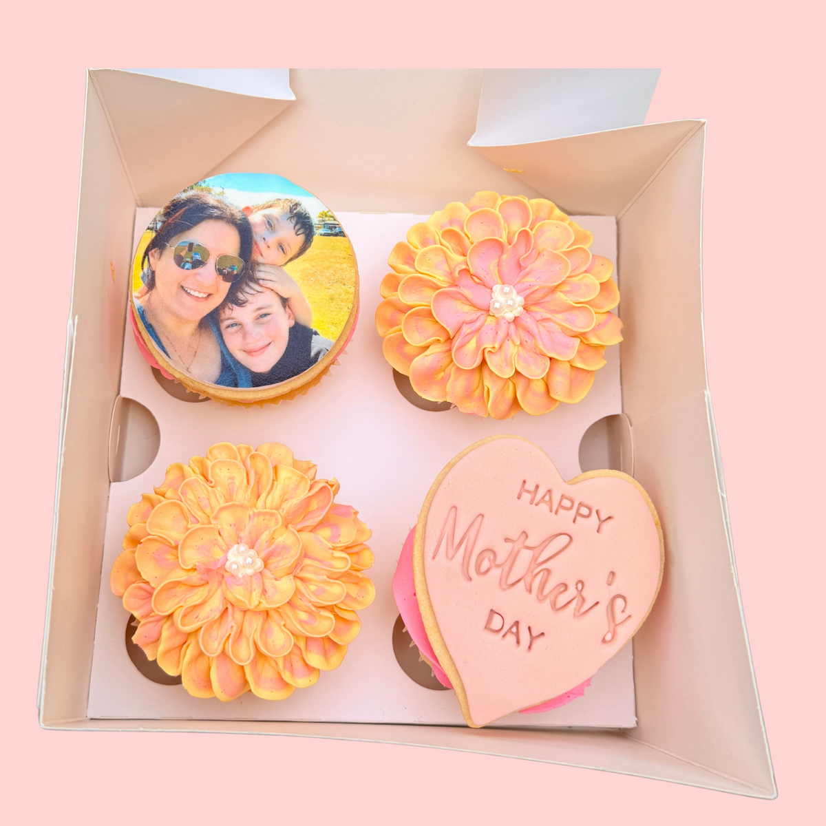 Mother's Day Custom Photo Cupcake Box