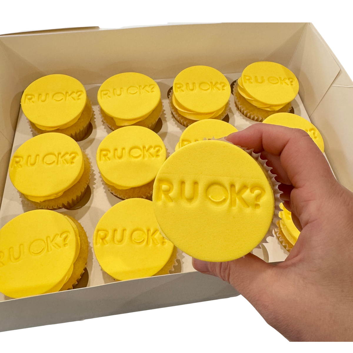 R U Ok Day Cupcakes