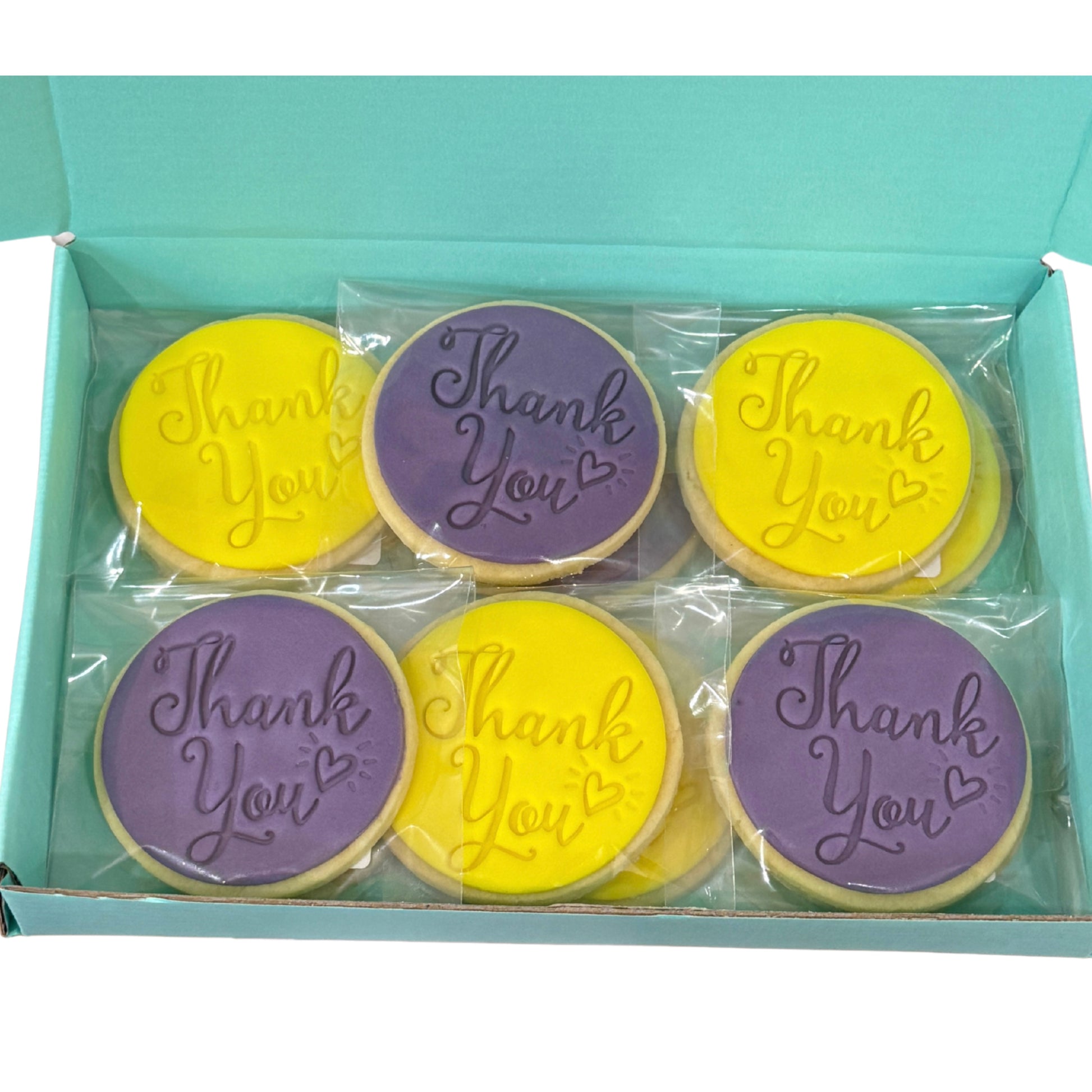 Individually wrapped thank you cookies for events